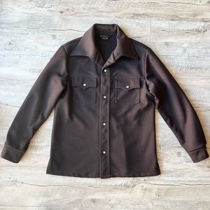 Vintage JCPenney Polyester Button-Up Long Sleeve Shirt Jacket